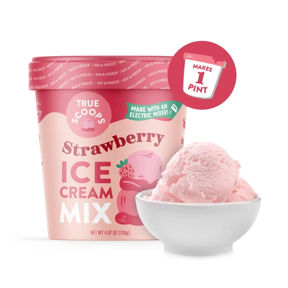 True Scoops Strawberry Ice Cream Mix
