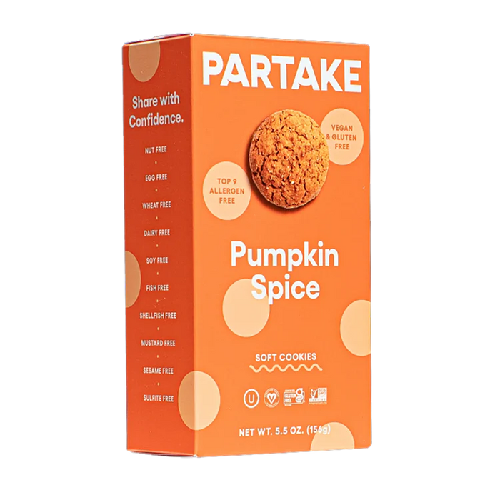 Partake Soft Pumpkin Spice Cookies