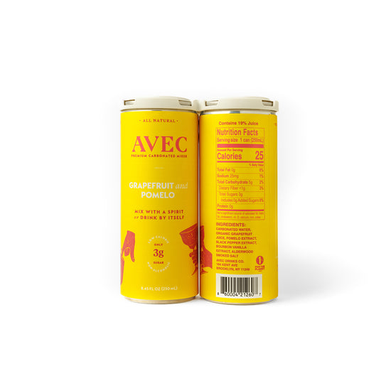 AVEC Grapefruit & Pomelo Natural Sparkling Drink - Case of 4
