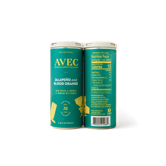 AVEC Jalapeno & Blood Orange Natural Sparkling Drink - Case of 4