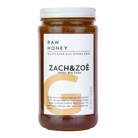 Zach & Zoe Sweet Bee Farm Wildflower Honey With Ginger Root