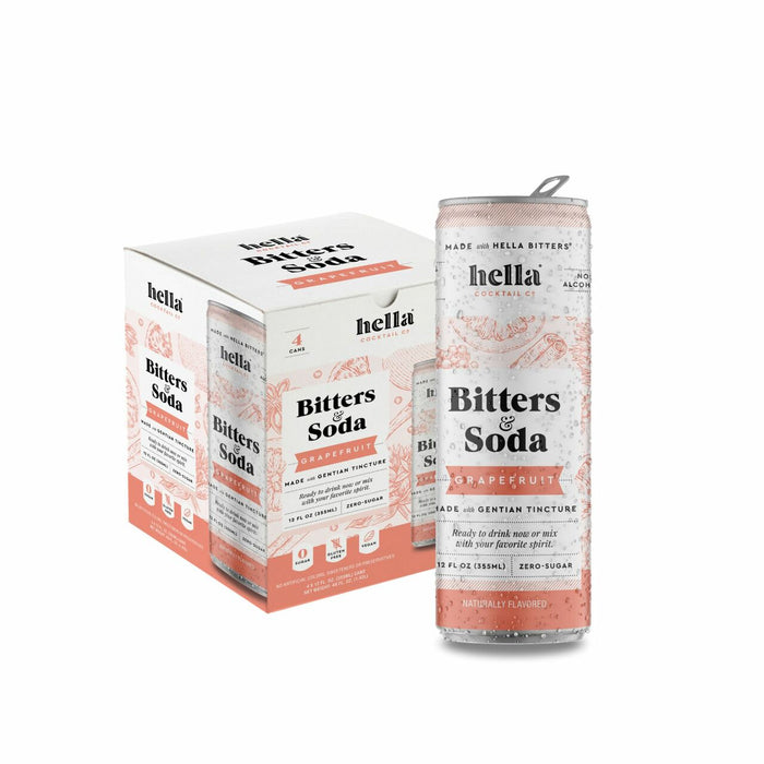 Hella Cocktail Co. Grapefruit Bitters & Soda - 4 Pack
